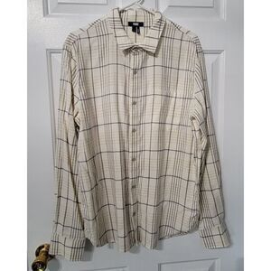 PAIGE Checked Brushed Flannel Shirt Men's Size Large‎ Very Soft Long Sleeves